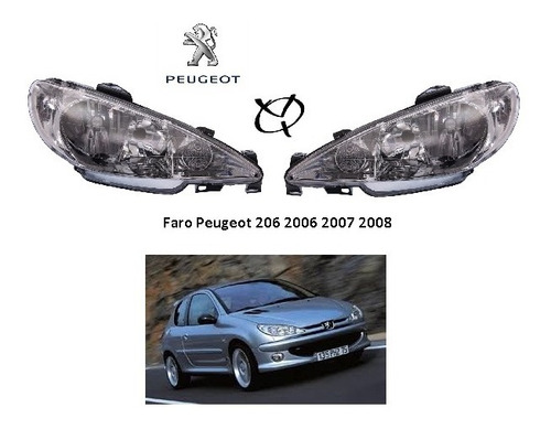 Faro Peugeot 206 2006 2007 2008