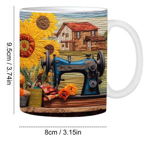 Taza 3d De Costura Tazas De Café Con Estampado De Máquina De