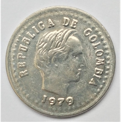 Moneda 20 Centavos Peso Colombiano Francisco Santander 1979