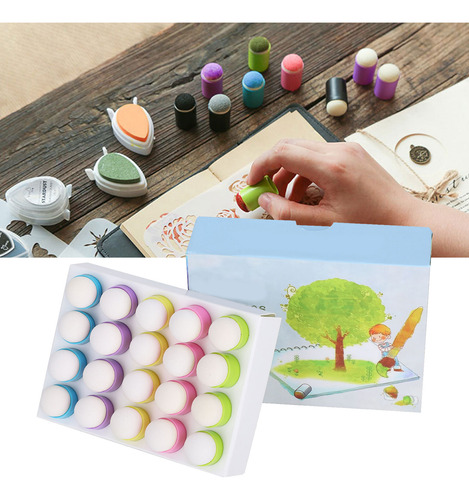 Esponja Para Pintar Dedos, 20 Unidades, Tinta Daubers Color