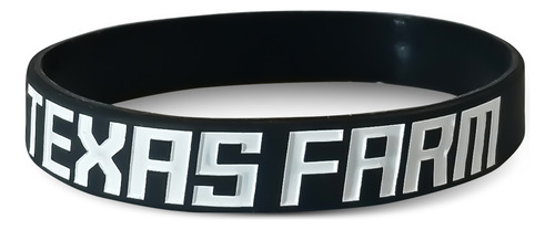 Pulseira Country Texas Farm Silicone Preto E Branco