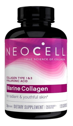 Neocell Colageno Marino + Acido Hialuronico 120 Caps De Usa