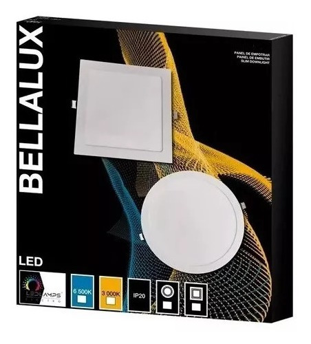 Imagen 3 de 5 de Panel Led Plafón Embutir 12w 220v Empotrable Cuadrado
