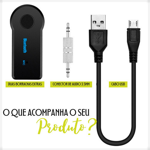 Adaptador Receptor Bluetooth Automotivo 2 Em 1 3.5mm