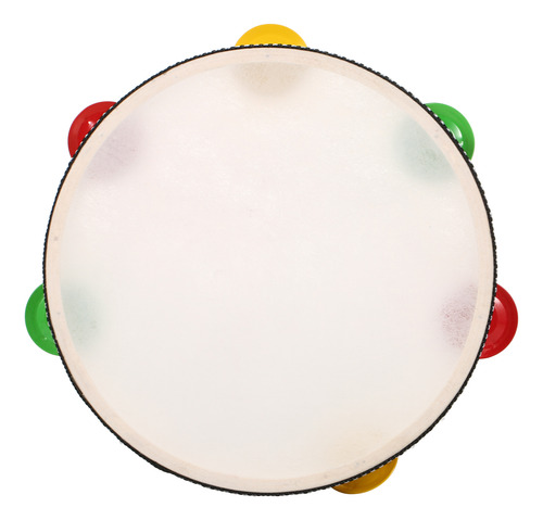Tambor De Mano Con Forma De Pandereta De Madera De 8 Pulgada