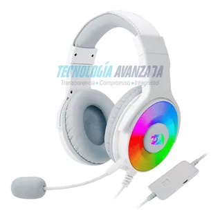 Audífono Gamer Redragon Pandora White 2 H350w Rgb Usb + Jack