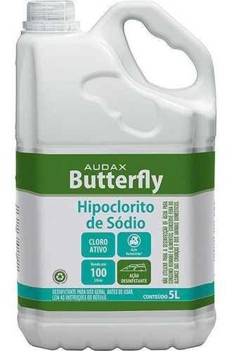 Hipoclorito De Sódio Audax Butterfly  5 Litros