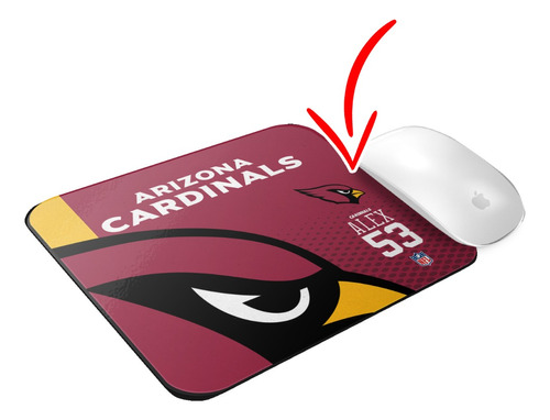 Mousepad Personalizado Arizona Cardinals Con Tu Nombre