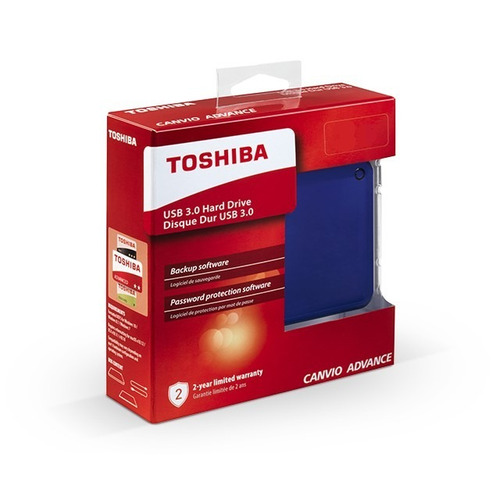 Disco Duro Externo Toshiba 1tb Canvio Advance Azul Usb 3.0