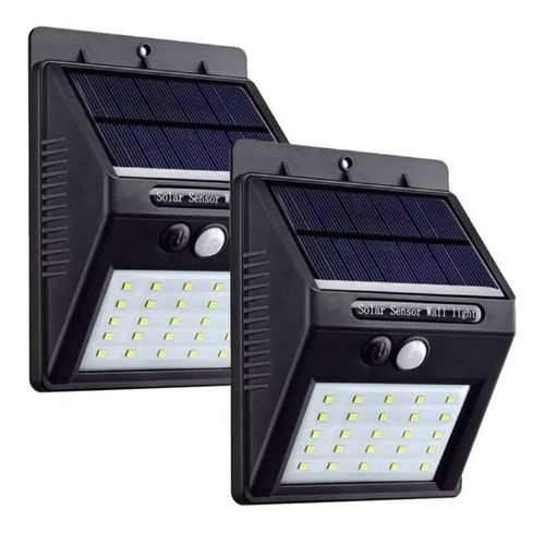 X2 Foco Solar Led Con Sensor 4,4 Watts 