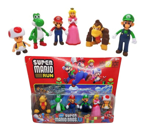 Figuras Super Mario Bros Luigi Donkey Kong Princesa Juguete 