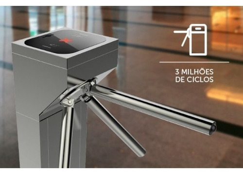 Catraca Pedestal Inox Cap 3000 Bidirecional Intelbras