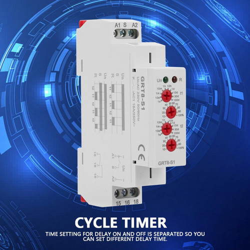 Relé De Tiempo De Ciclo Grt8-s1 Mini Temporizador .