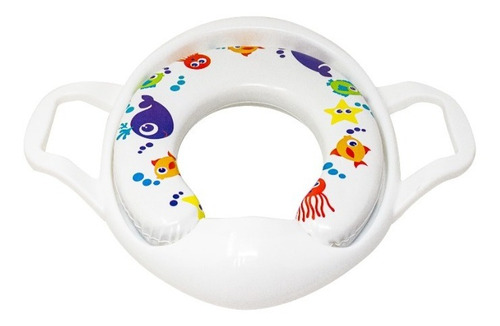 Asiento Entrenador Acojinado Sanitario Kids Mundo Marino Color Blanco