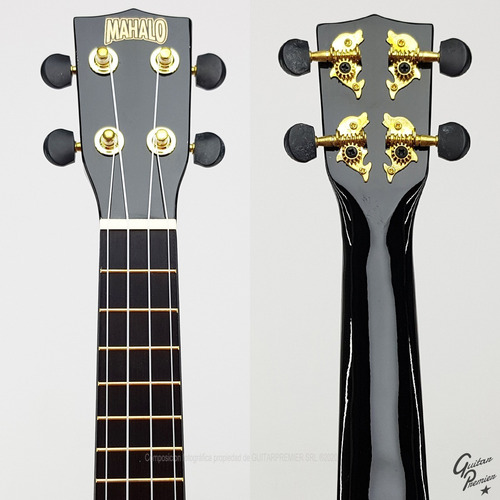 Imagen 8 de 8 de Ukelele Electroacustico Soprano Superior Negro + Funda Pua