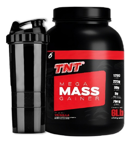 Tnt Mega Mass Gainer 6lb +shake - Unidad a $155000