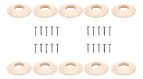 2 Arandelas De Plástico Para Afinadores De Guitarra Crema