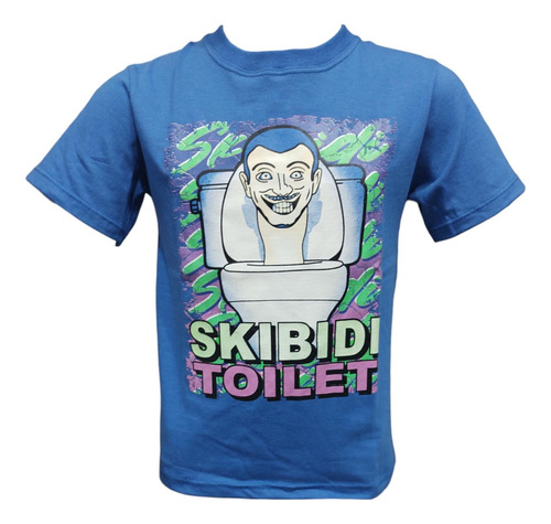 Remera M/corta Skibidi Toilet Brilla En La Oscuridad