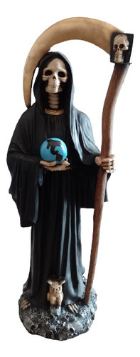 Escultura Santa Muerte Figura Resina 75cm Protección Curada