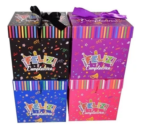 Caja sorpresa feliz cumpleaños  Regalos de cumpleaños para novio, Cajas  decoradas para cumpleaños, Regalos sorpresa para hombre