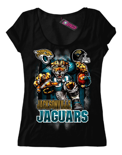 Remera Mujer Jacksonville Jaguars Equipo Nfl 15 Dtg Premium
