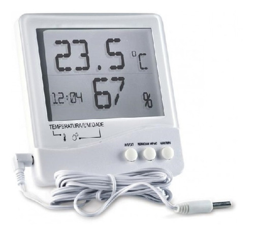 Termo-higrômetro Digital Temperatura Inte E Exte E Umidade