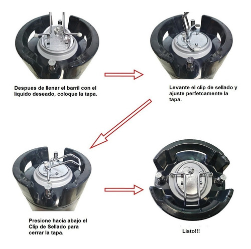 Barril Cornelius Corny Cerveza 19 Litros Conexion Ball Lock (Usado)