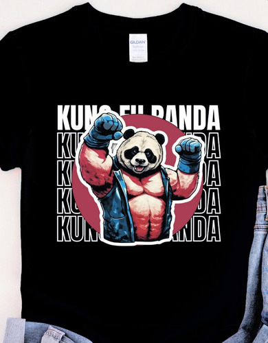Polera Unisex Kung Fu Panda Artes Marciales Algodon Estampad