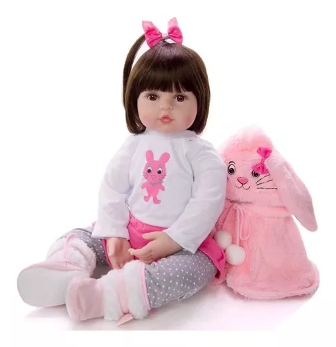 Bebê Reborn Boneca Realista Larinha 46cm com Acessórios