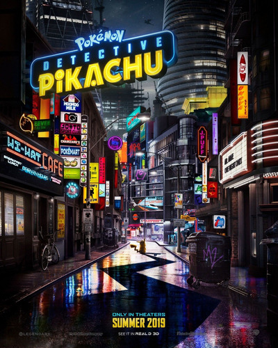 Poster Lona Vinilica - Pokémon Detective Pikachu