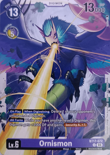 Digimon Tcg Ornismon Bt17-072 Uncommon