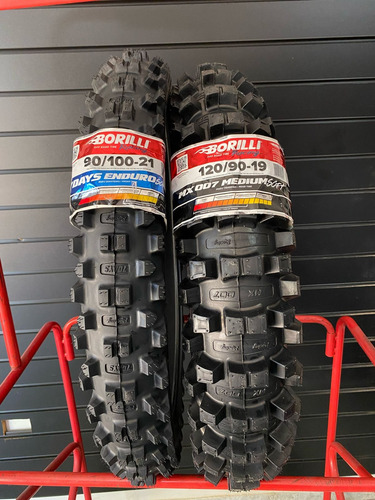 Par Pneu 7days Soft Borilli 90/100-21 + 120/90-19 Mx 007