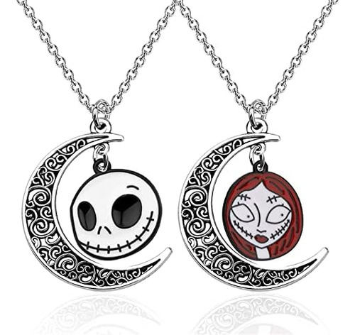 Aotianxiaobai 2psc El Collar Antes De Navidad Jack Y Sally Y