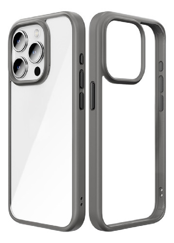 Capa Compatível iPhone 15 Pro Max Tela 6.7 Rock Guard A Imp Cor Cinza