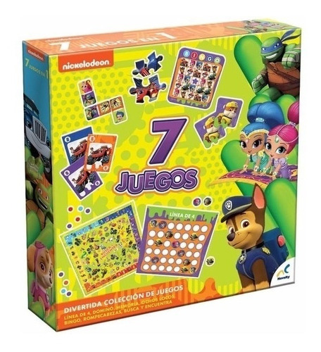Conjunto de vários jogos 7 em 1 da Nickelodeon