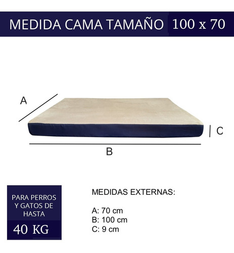 Cama Colchoneta Para Perros Lola Pets Modelo Alaska Grande