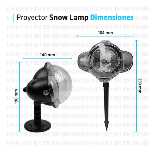 Imagen 3 de 10 de Laser Led Proyector Jardin Snow Lamp Rosa Amarillo Navidad