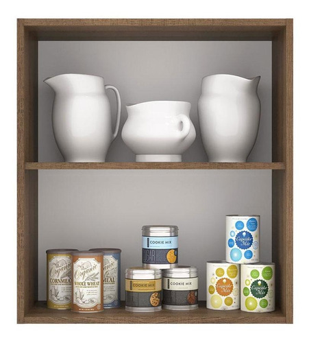 Armário Aéreo Madesa Lux 60 Cm 1 Porta Rustic/branco Veludo