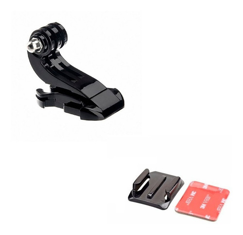 Imagem 1 de 2 de Kit Gopro Suporte Superfice Plana J Hook Adesivo 3m Gopro