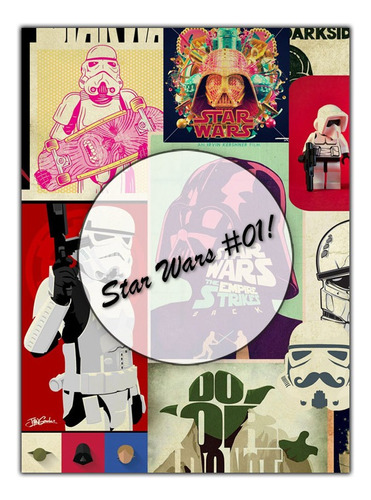 Star Wars #01!  Lámina Decoupage Autoadhesiva 30 X 42 Cm