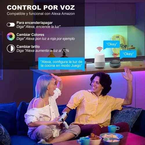 Para Tira De Luz Led Rgb Bylifity G5402-20 Wifi De 20 M /