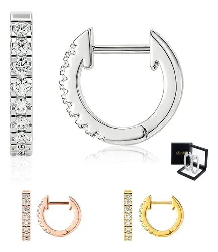 Aretes de Plata 925 Mujer Hipoalergénicos Aretes Circonia Brillante Pendientes Elegantes 2 Piezas Regalo Mujer