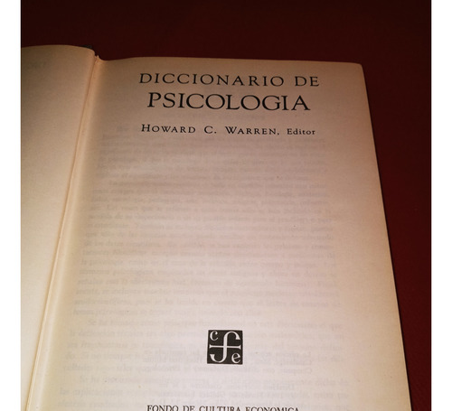 Diccionario De Psicología - Howard C. Warren - Fce