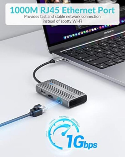 Phixero Hub Usb C: Adaptador Multipuerto Estación Versátil