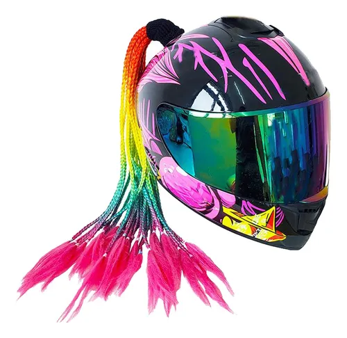 Cascos para moto outlet mujer con coletas