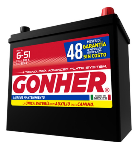 Batería | Gonher | Honda Civic, 2011 L4-1.3l Eléctrico