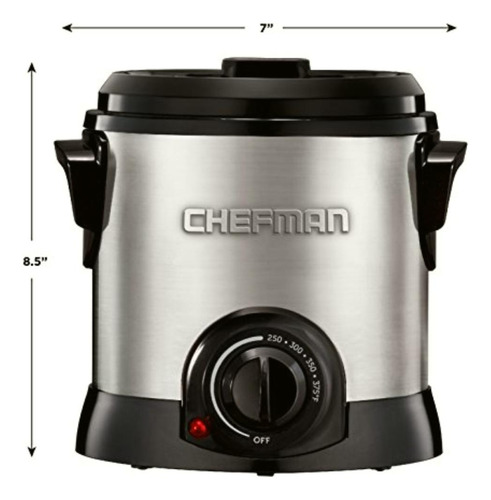 Chefman - Freidora De Aceite Con Canasta 1 Litro Deep Fry