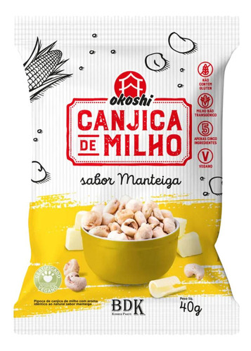 Okoshi Canjica De Milho Sabor Manteiga 40gr