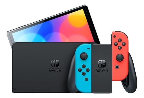 Consola Nintendo Switch Oled 7  De 64gb Neón Azul Y Rojo