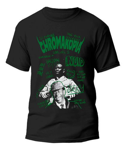 Playera Negra Estampado De Tyler The Creator 100% Algodón 10
